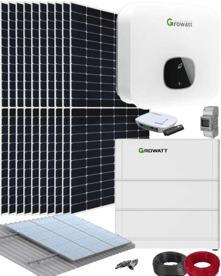 Kit Solar Baterías 5000W 25kWhdia Growatt