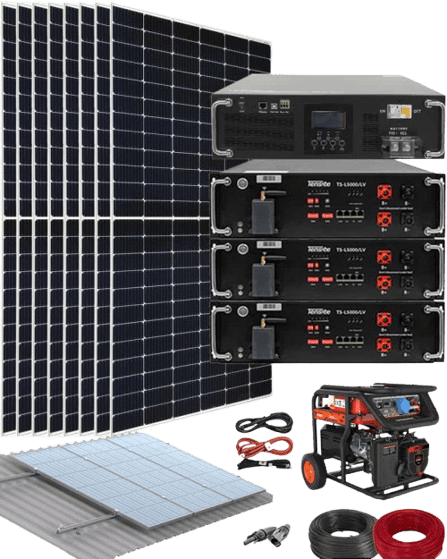 Kit Solar Vivienda Permanente 5000W 48V 18500Whdia